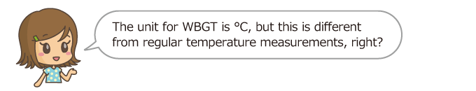 The unit for WBGT is &deg;C, but this is different form regular temperature measurements, right?